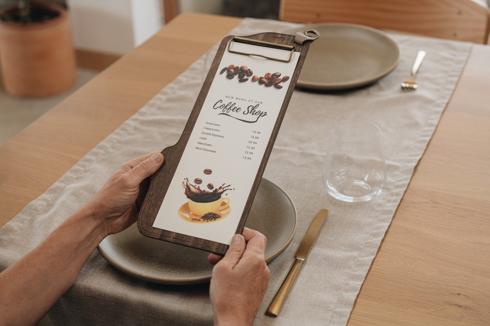 Porta Menu Clipboard - Per Caffè, Ristoranti, Bar - Formato A4 - 3