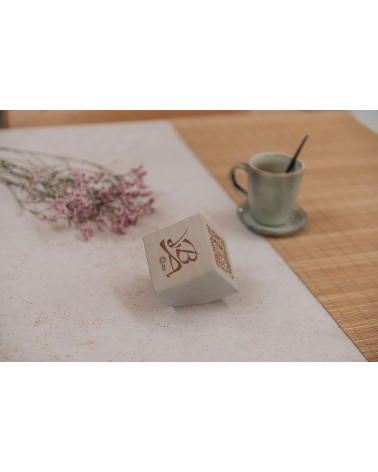 Custom 3D Wooden QR Cube Table Identifier