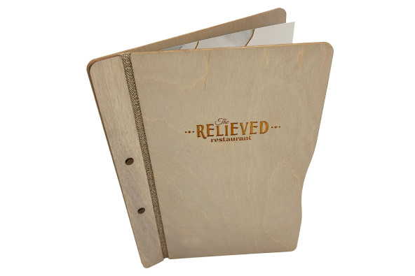 CLASSIC - LOW A4 Letter Wooden menu boards The classic and functional letter, featuring a screw binding system.