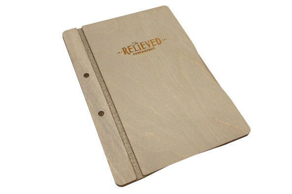 CLASSIC - LOW A4 Letter Wooden menu boards The classic and functional letter, featuring a screw binding system.