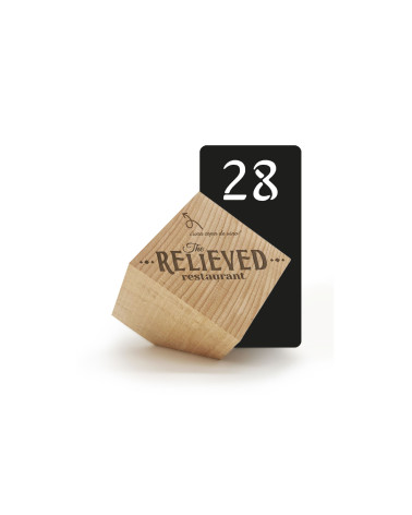 Custom 3D Wooden QR Cube Table Identifier