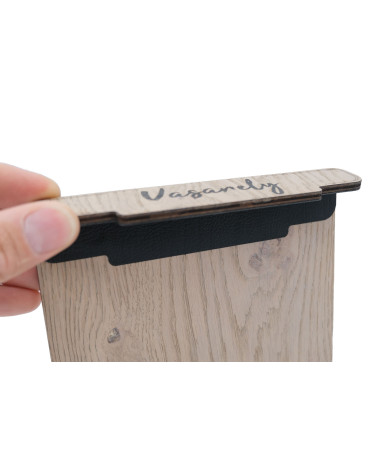 CLASSIC - Socle magnétique A5 Accessoires de bureau Piedestal porte-menu de table en bois au style moderne avec un innovant s...